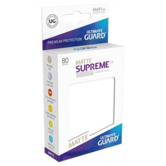 Ultimate Guard Sleeves Supreme Ux Matte White 80Ct