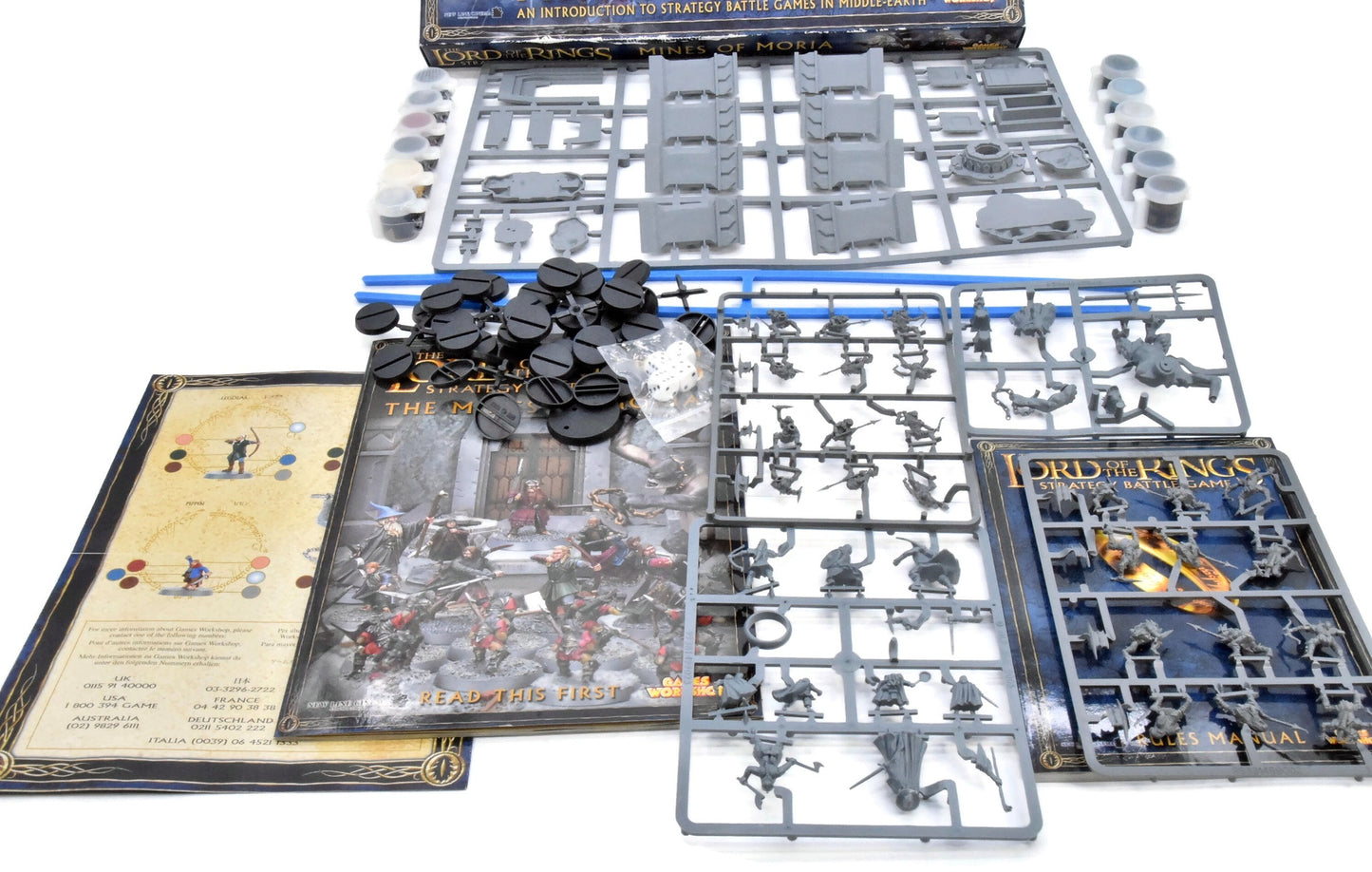 LOTR Games Workshop MINES OF MORIA OPEN BOX #1 LOTR Paint probably Dry