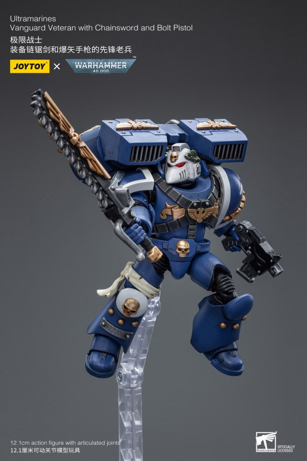 Vanguard Veteran with Chainsword and Bolt Pistol Ultramarines Joy Toy