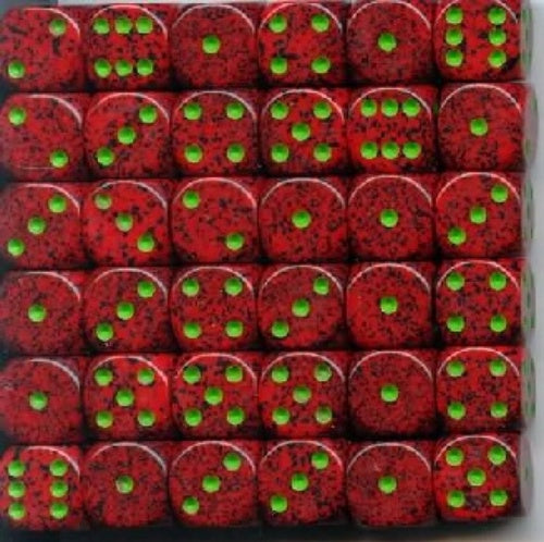 Speckled 36 * D6 Strawberry 12mm Chessex Dice (CHX25904)