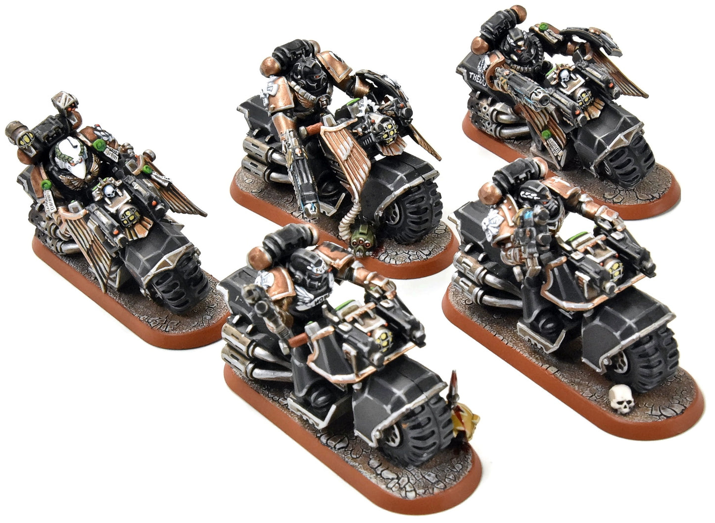 SPACE MARINES 5 Bikers #1 PRO PAINTED Warhammer 40K