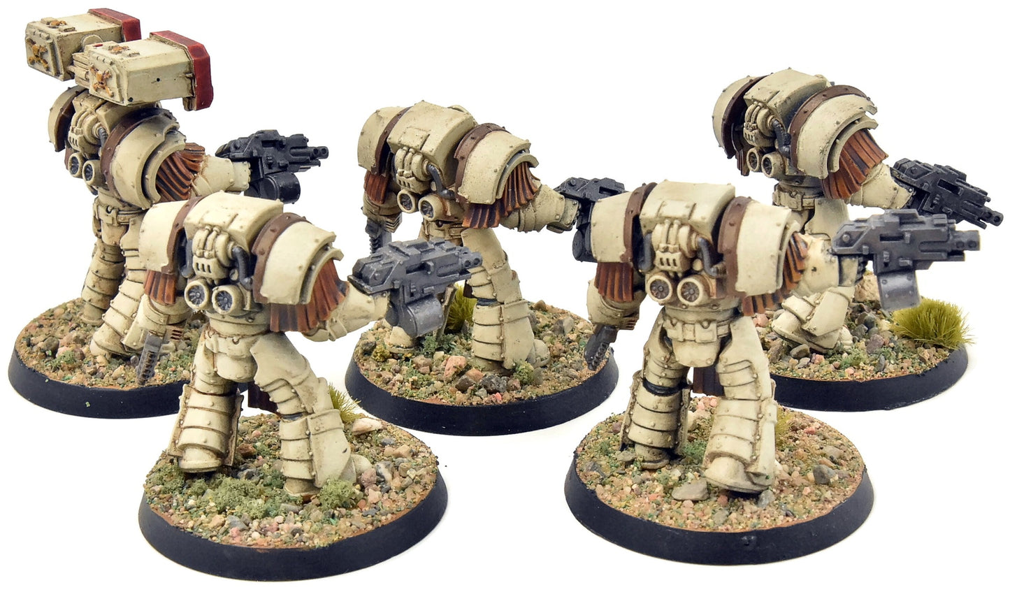 DARK ANGELS 5 Cataphractii Terminators #1 WELL PAINTED Forge World 40K