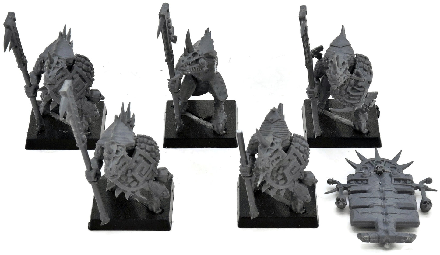 LIZARDMEN 5 Temple Guards #4 Warhammer Fantasy