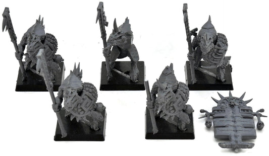 LIZARDMEN 5 Temple Guards #4 Warhammer Fantasy