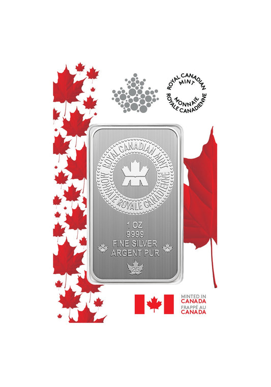 1 Oz. 99.99% Pure Silver Bar In Proudly Canadian Packaging (Premium Bullion) 2025