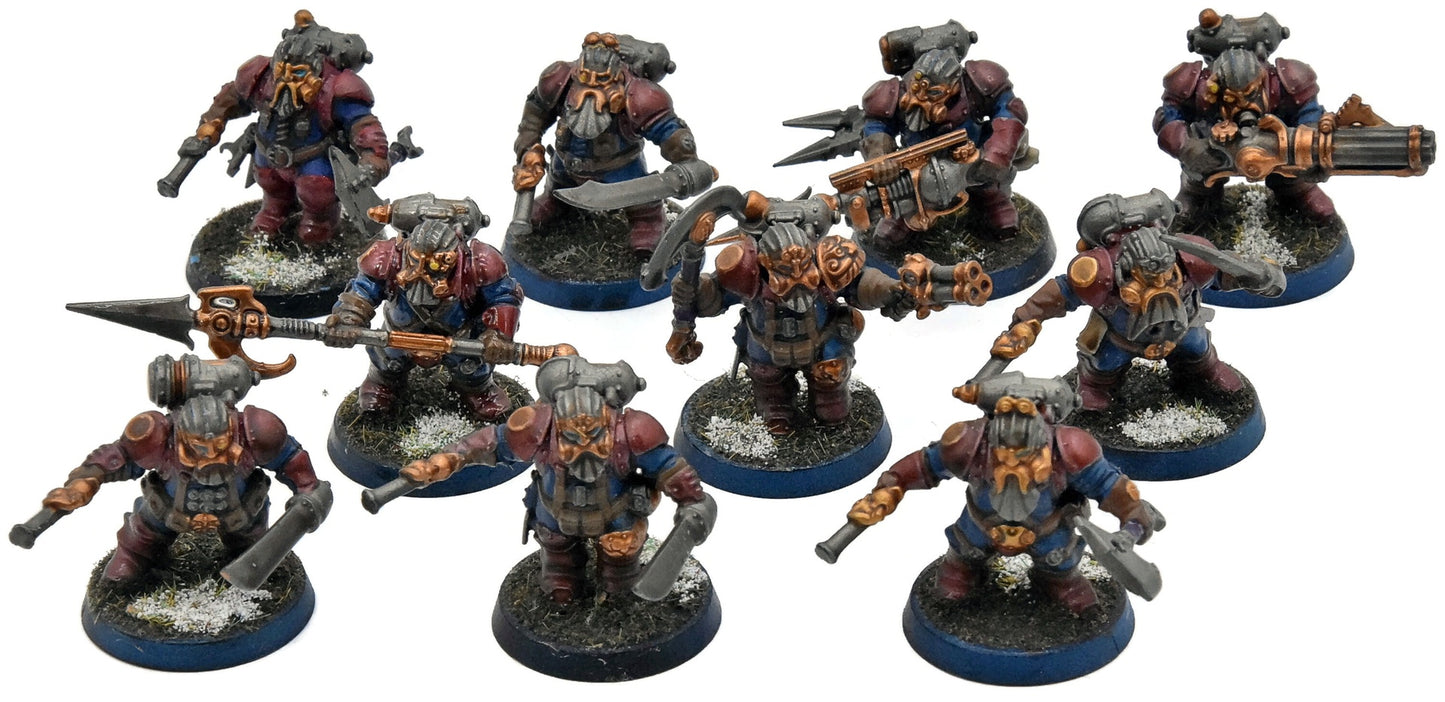 KHARADRON OVERLORDS 10 Arkanaut Company #1 WELL PAINTED Warhammer Sigmar