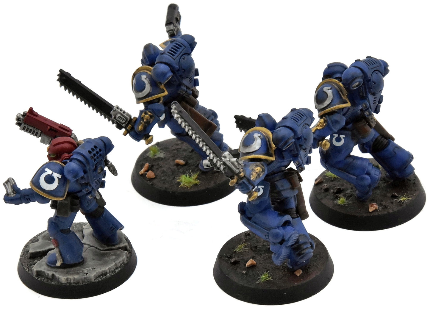 SPACE MARINES 4 Assault Intercessors #1 WELL PAINTED Warhammer 40K