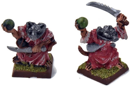 SKAVEN 2 Skryre Acolytes #11 METAL No backpacks Warhammer Fantasy