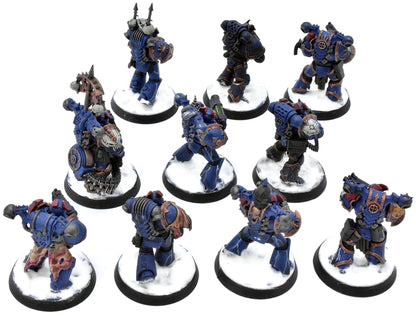 CHAOS SPACE MARINES 10 Legionaries #3 40K Night Lords WELL PAINTED