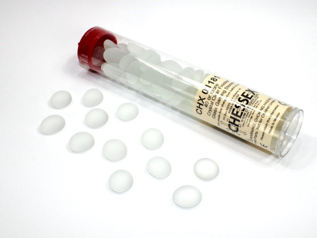 Glass Stones Crystal Frosted Clear Qty 40 5.5 inches Chessex (CHX01181)