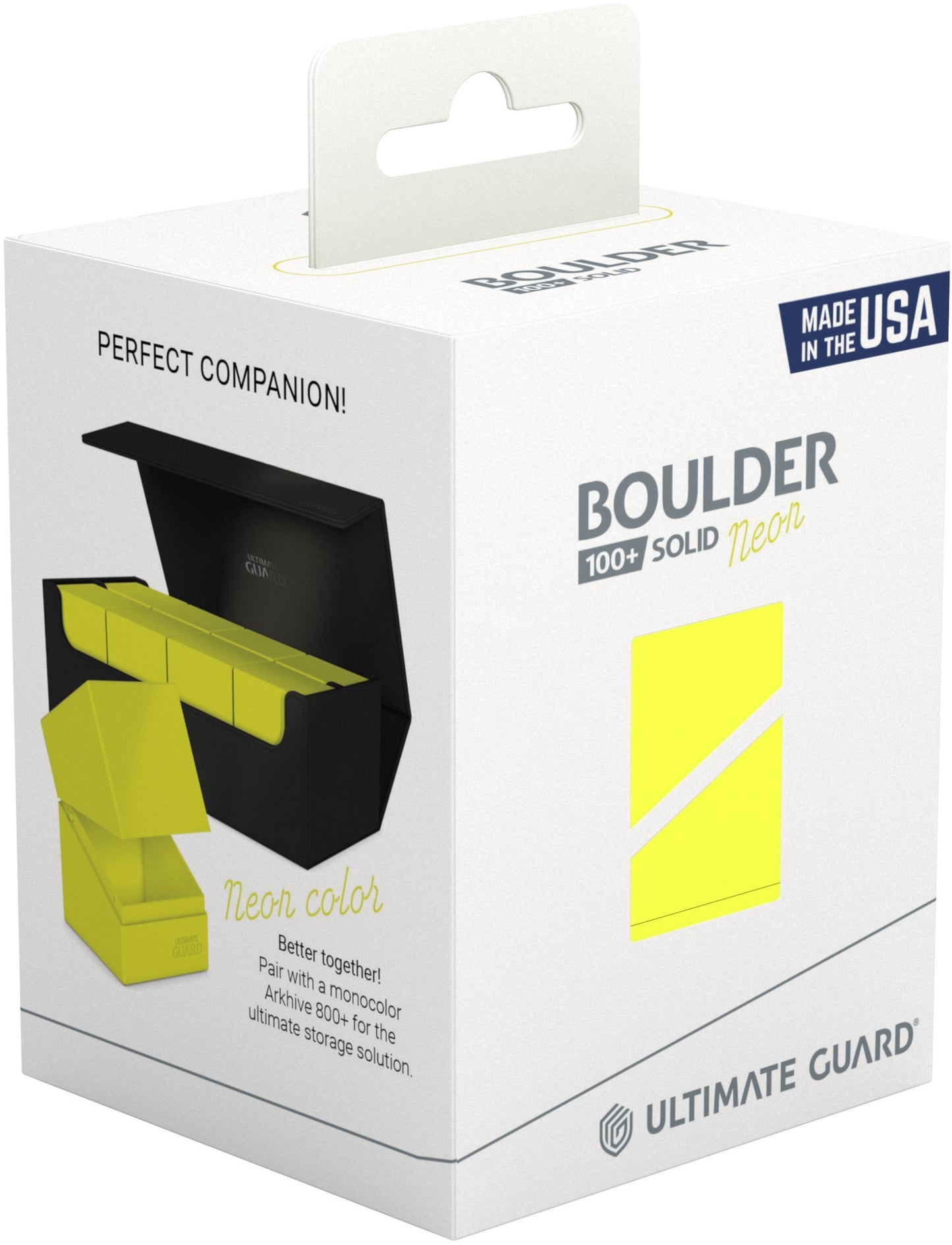 Ultimate Guard Deck Case Boulder 100+ Neon Yellow