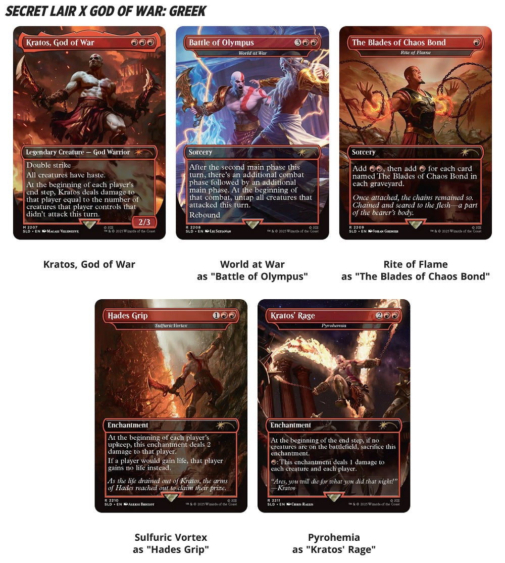MTG Secret Lair : Playstation Super Drop God of War: Greek Vengeance Regular