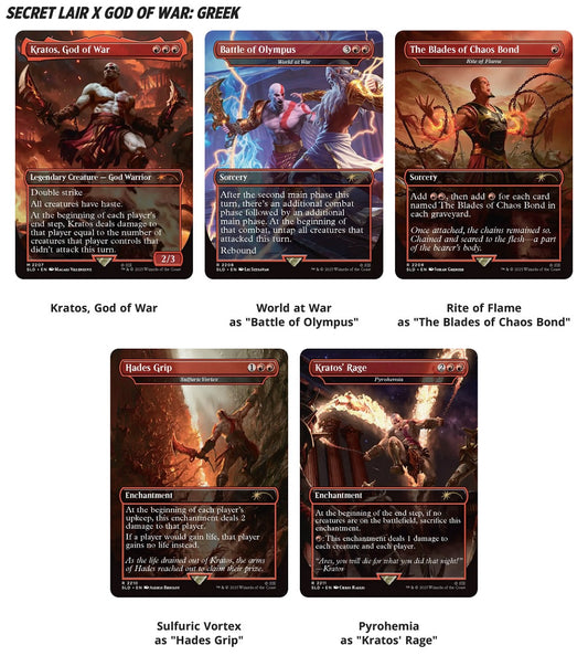 MTG Secret Lair : Playstation Super Drop God of War: Greek Vengeance Regular