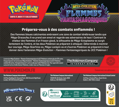 Coffret de boosters Pokémon Me02 Flammes Fantasmagoriques (FRANC)