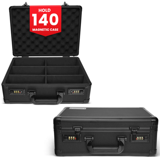 EvoRetro Toploader Card Storage Box for 140 Magnetic Case Combination Lock