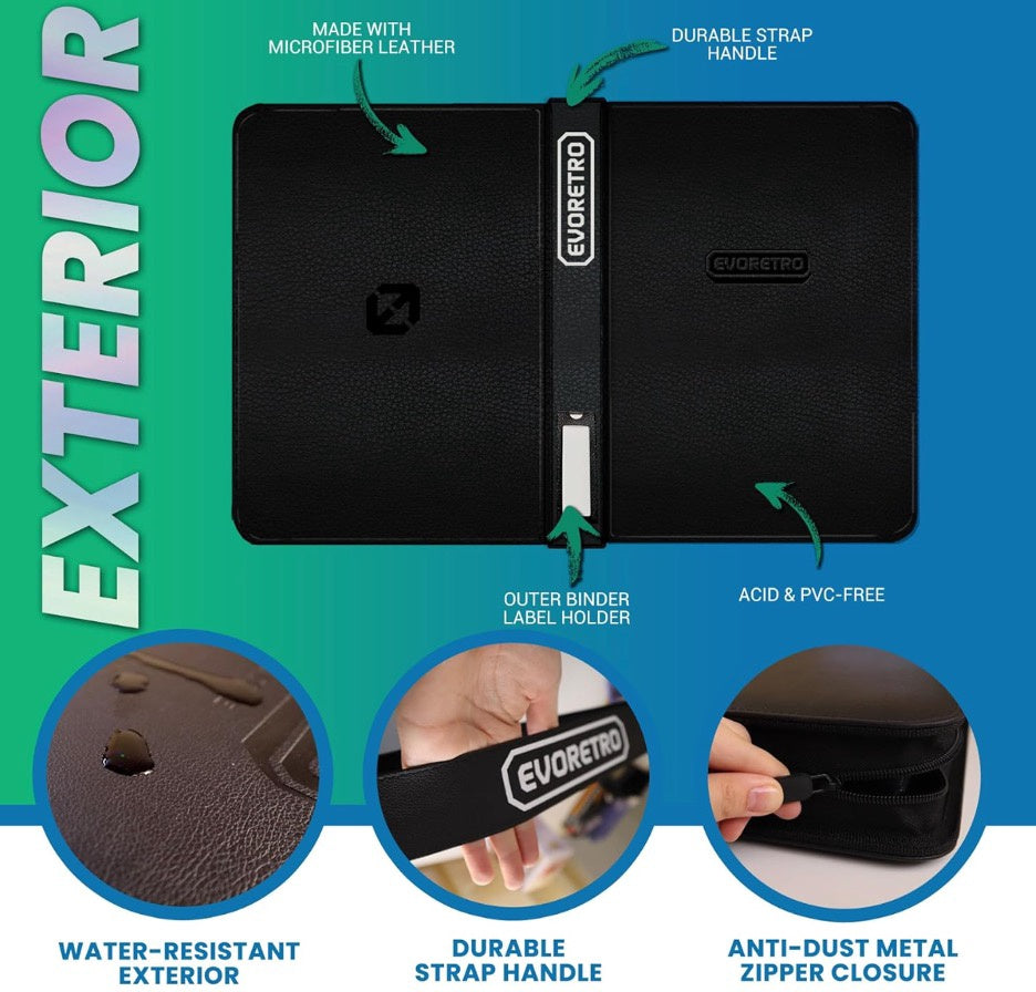 EvoRetro Shield+ Compact 96 Topload Cards Binder Black