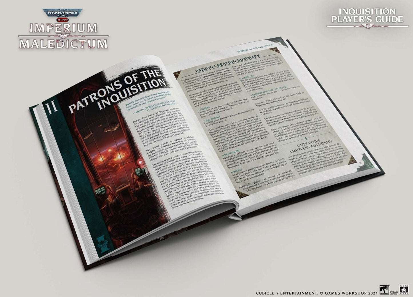 Warhammer 40 K Imperium Maledictum Inquisition Core Rulebook Collector's Edition