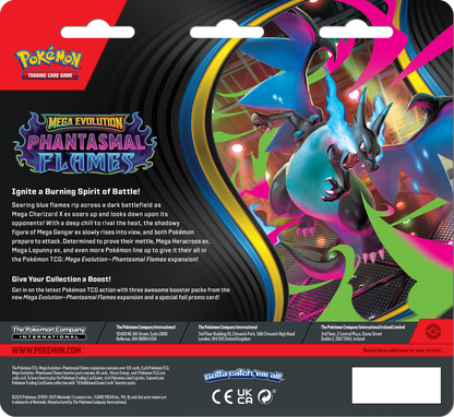 POKEMON ME02 PHANTASMAL FLAMES 3PK BLISTER WEAVILE (ENG)