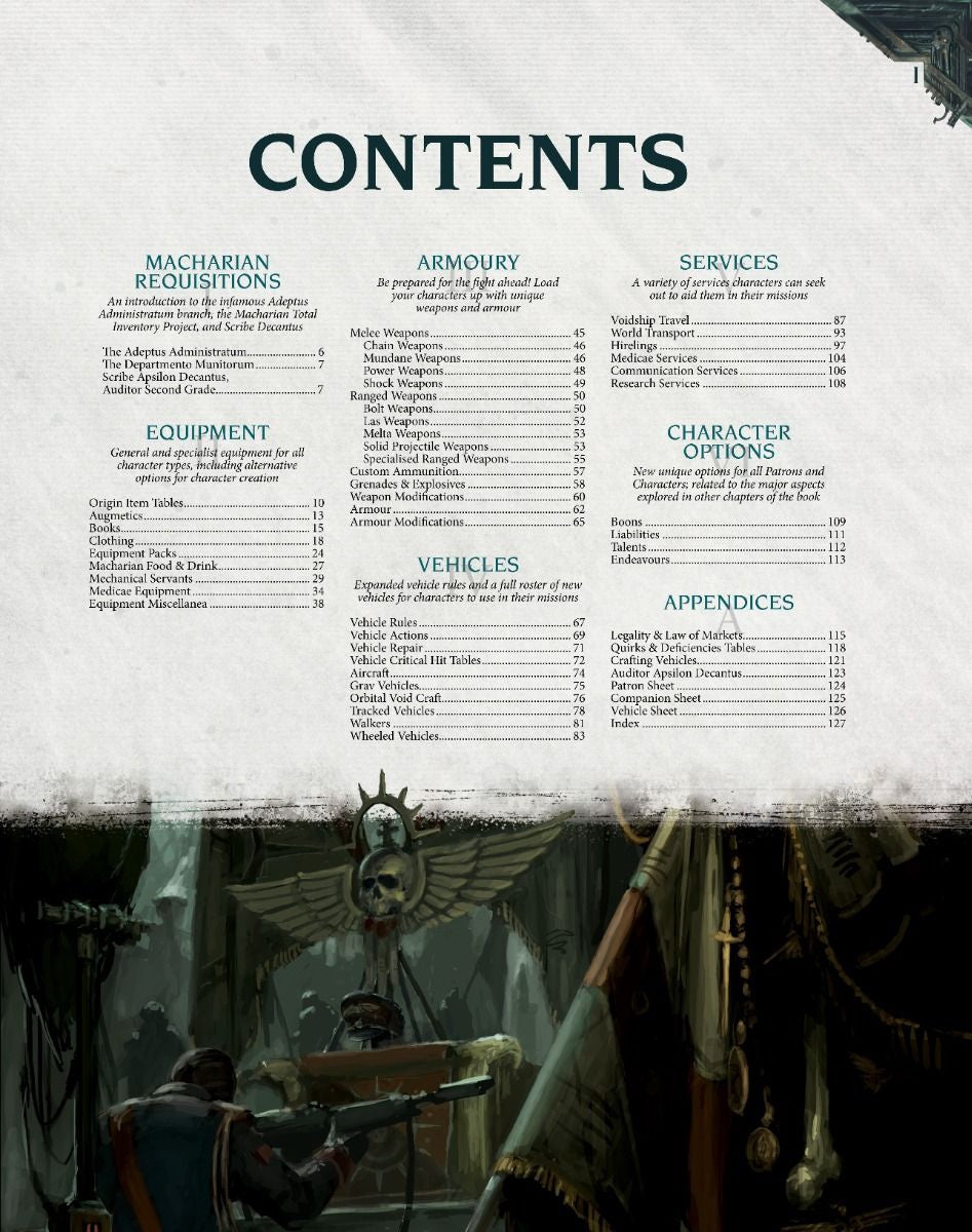 Guide de réquisition de Warhammer 40K Imperium Maledictum Macharian (EN)