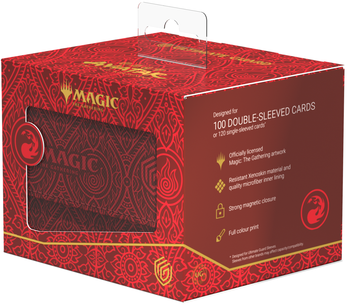 UG DECK CASE SIDEWINDER 100+ XENOSKIN MTG AVATAR: THE LAST AIRBENDER - MANA SYMBOL RED
