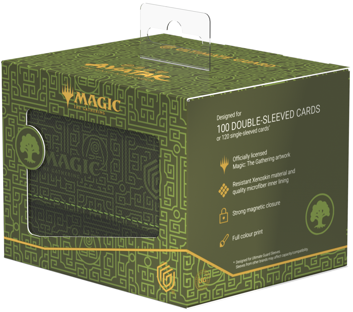 UG DECK CASE SIDEWINDER 100+ XENOSKIN MTG AVATAR: THE LAST AIRBENDER - MANA SYMBOL GREEN