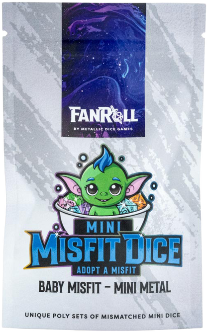 Mystery Misfit Mini Metal Polyhedral Dice Set