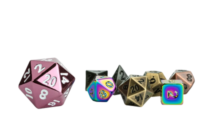Mystery Misfit Mini Metal Polyhedral Dice Set