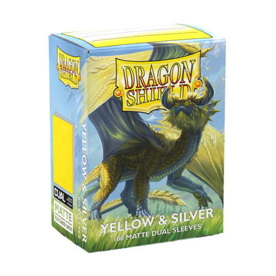 Dragon Shield Dual Matte Yellow and Silver 100ct