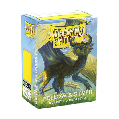 Dragon Shield Dual Matte Yellow and Silver 100ct