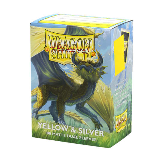 Dragon Shield Dual Matte Yellow and Silver 100ct