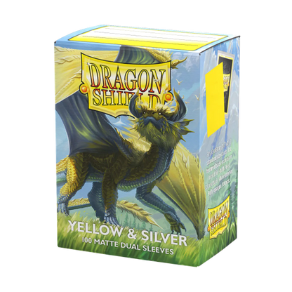 Dragon Shield Dual Matte Yellow and Silver 100ct