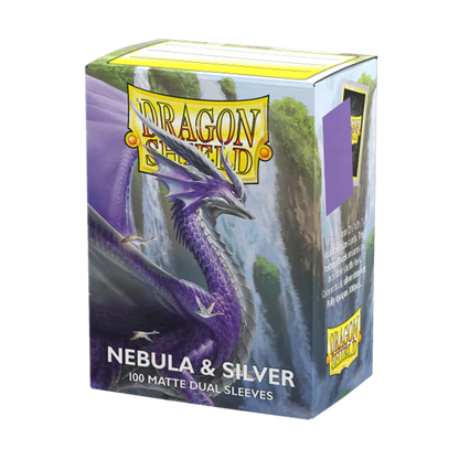 Dragon Shield Sleeves Dual Matte Nebula and Silver 100ct