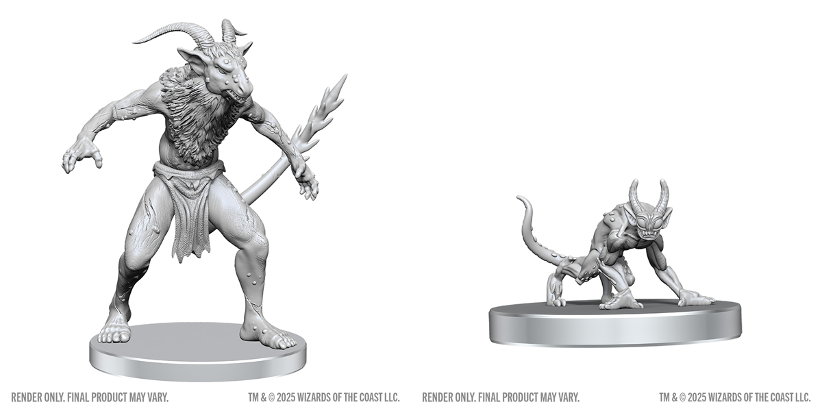D&D Unpainted Minis Wv28 Bulezau & Quasit (90853)