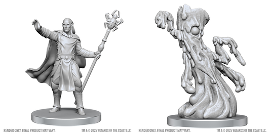 D&D Unpainted Minis Wv28 Drow Mage & Yochlol (90858)