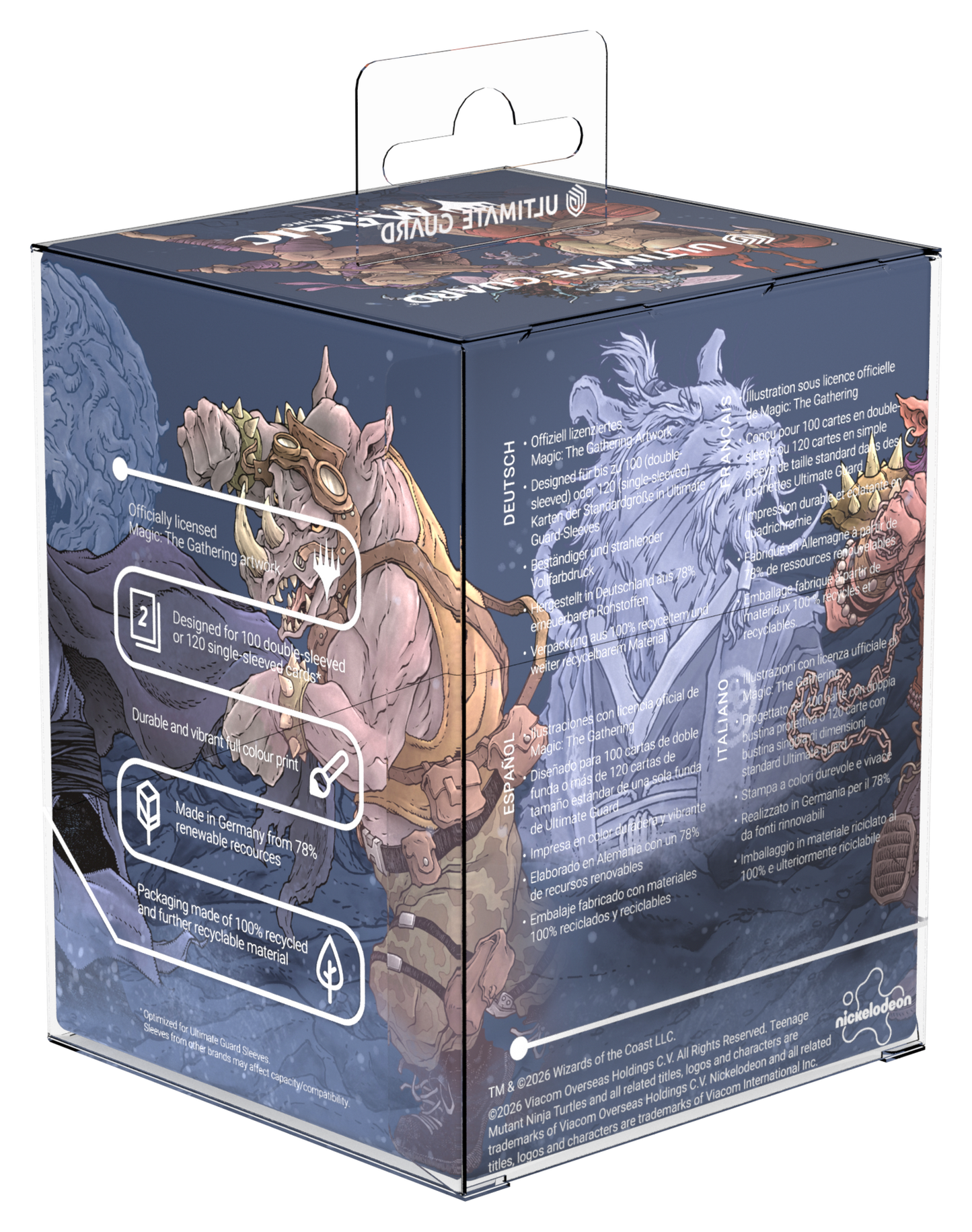 Ultimate Guard RTE Deck Case Boulder 100+ Mtg Teenage Mutant Ninja Turtles - Technodrome Battle