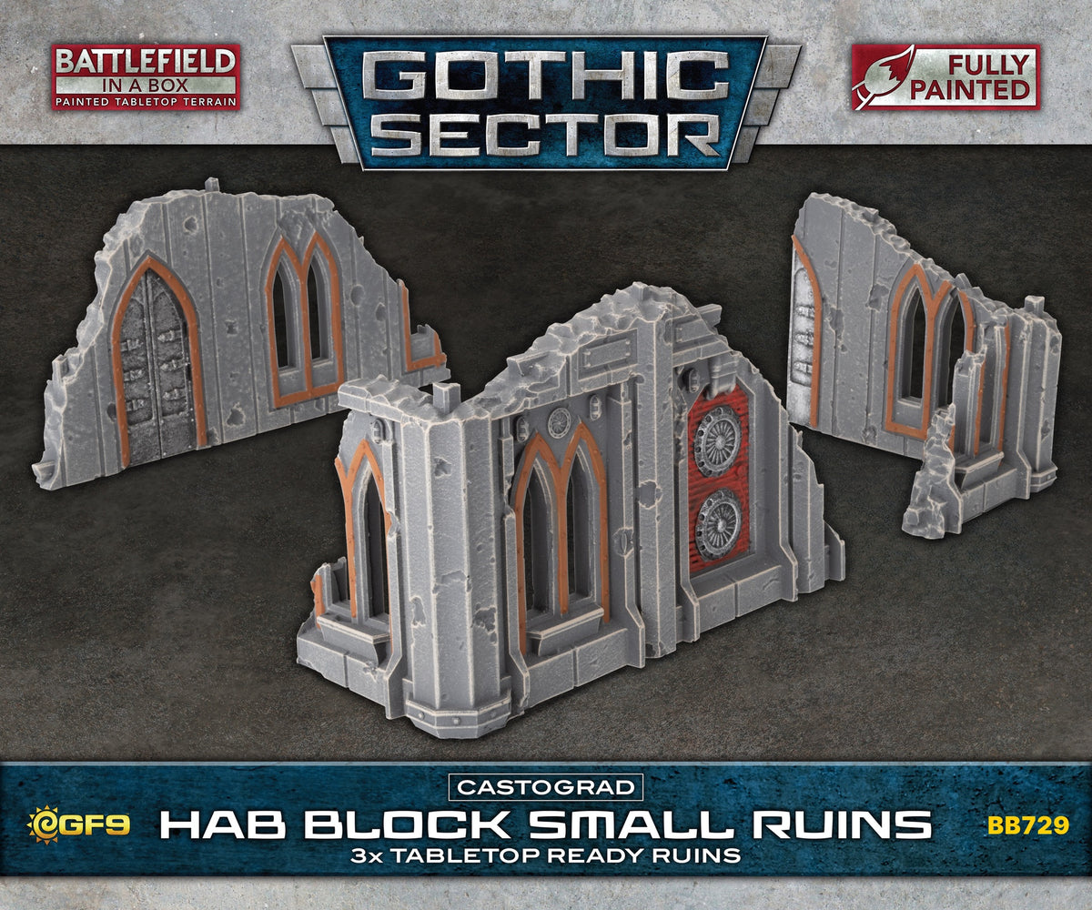 Battlefield in A Box - Gothic Sector Castograd Hab Block Small Ruins