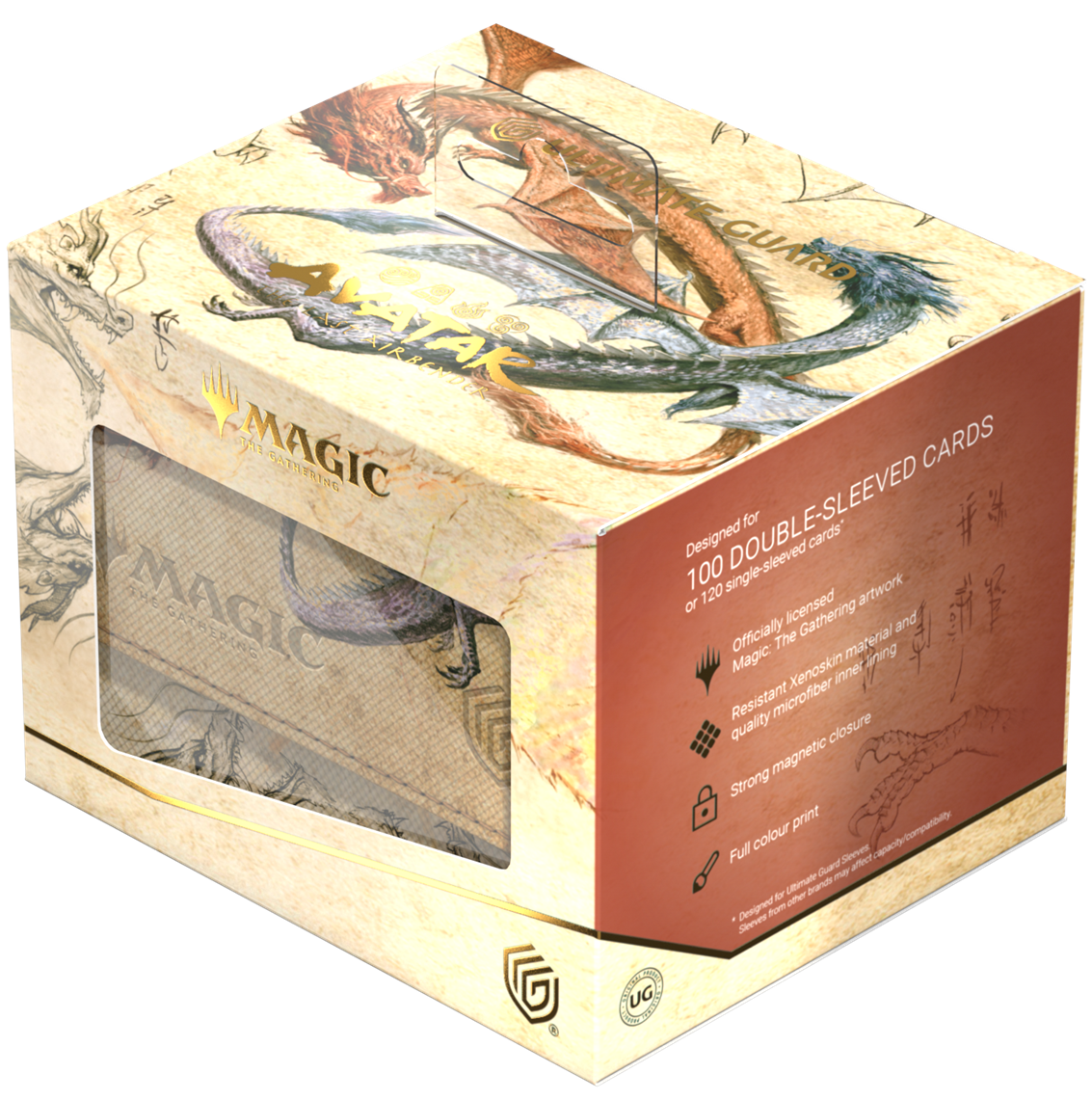 UG DECK CASE SIDEWINDER 100+ XENOSKIN MTG AVATAR: THE LAST AIRBENDER - RED RARE (ALT ART)