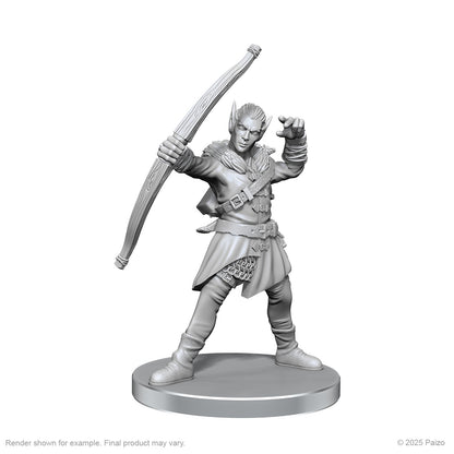 PF MINIATURES NON PEINTES WV26 CHASSEUR D'ELFES ET BANDIT FÉLIN
