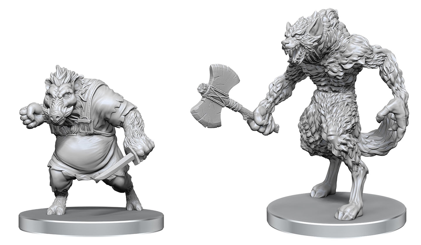 PF MINIATURES NON PEINTES WV26 LOUP-GAROU ET SANGLIER-GAROU