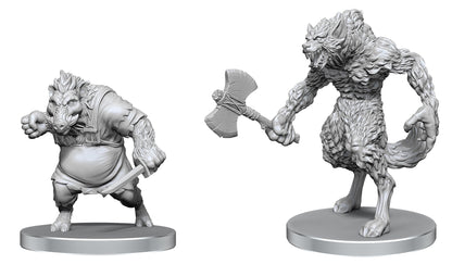 PF MINIATURES NON PEINTES WV26 LOUP-GAROU ET SANGLIER-GAROU