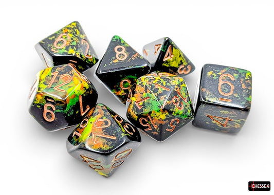 Brush 7-Die Set Polyhedral Deep Forest/gold (CHX24405)