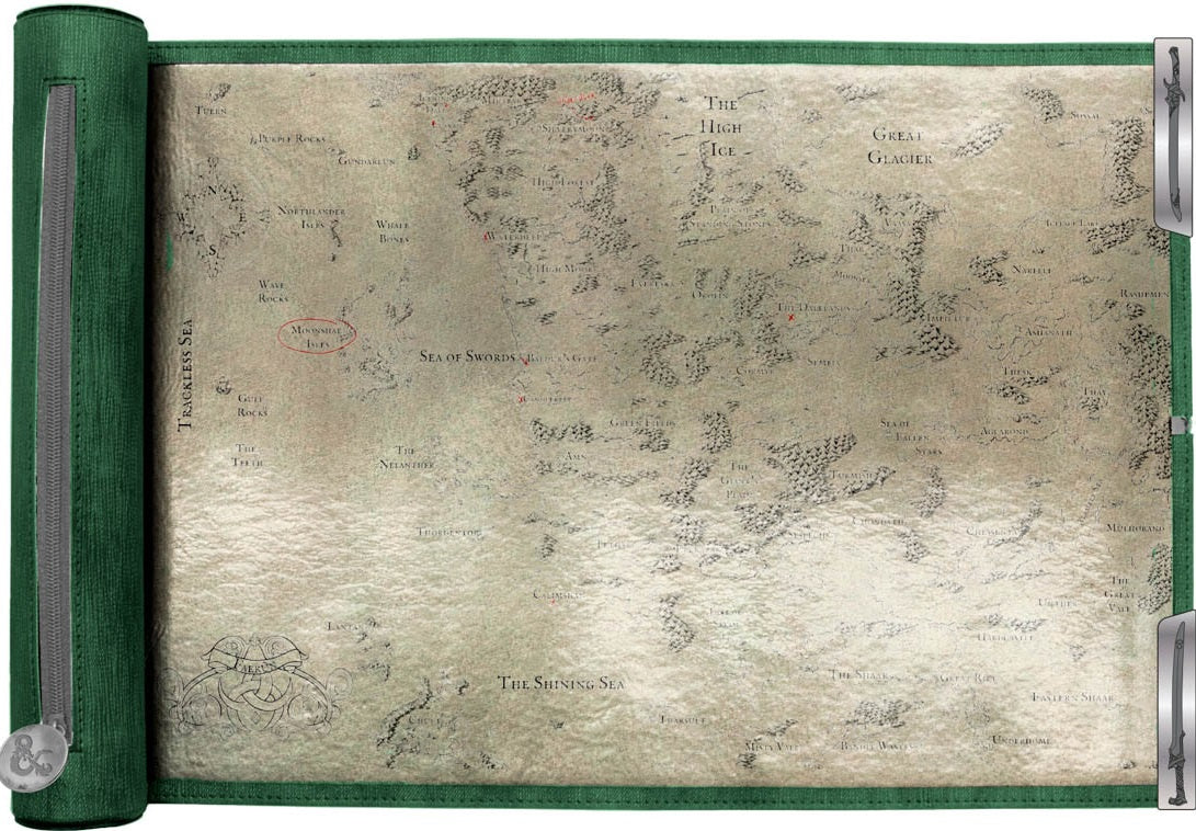 Ultra Pro Dice Scroll D&D Artifacts Across Eternities: Drizzt & the Forgotten Realms Premium Map
