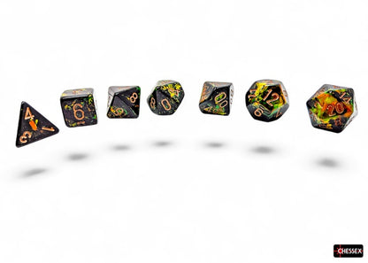 Brush 7-Die Set Polyhedral Deep Forest/gold (CHX24405)