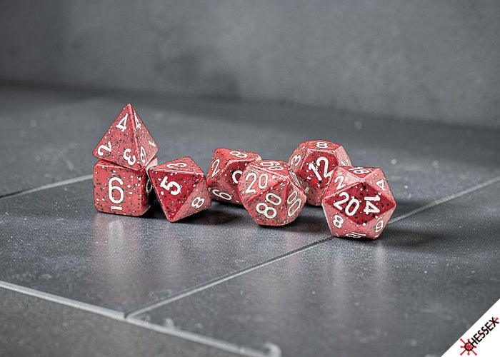 Speckled 7-die Set Polyhedral Lava Stone