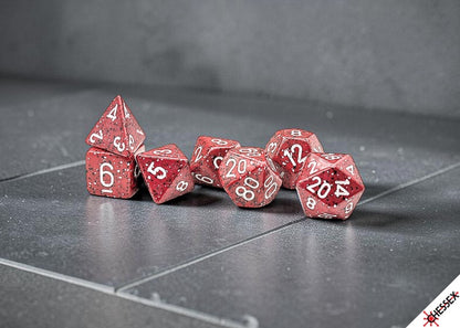 Speckled 7-die Set Polyhedral Lava Stone
