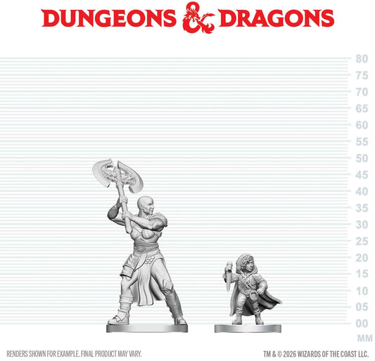 D&D Unpainted Minis Wv29 Goliath Barbarian & Halfling Rogue