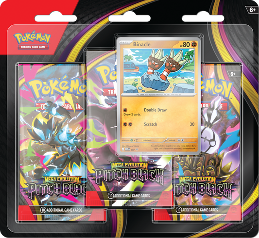 Pokemon TCG ME05 Pitch Black 3 Pack Blister (EN) (PRE ORDER)