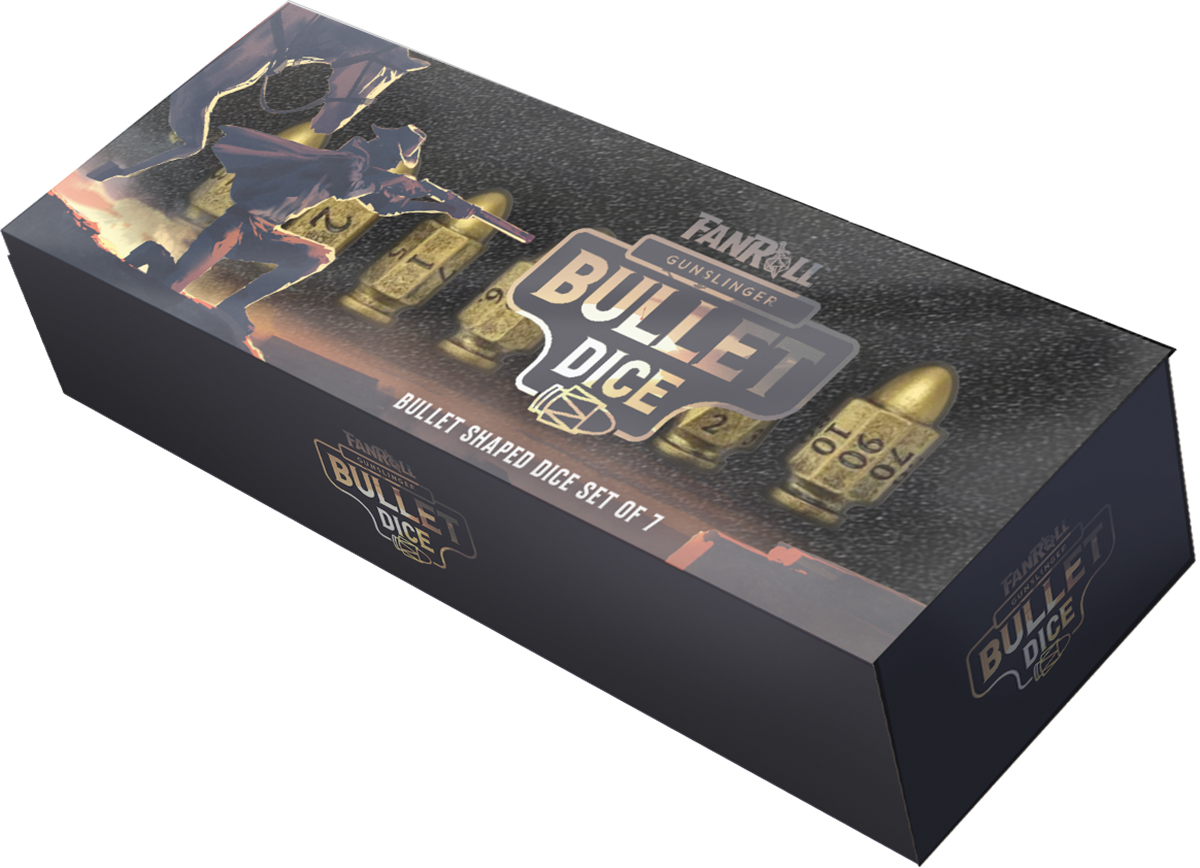 Resin 7 Poly Dice Set Bullet Gunslinger
