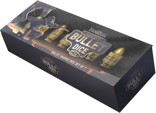 Resin 7 Poly Dice Set Bullet Gunslinger