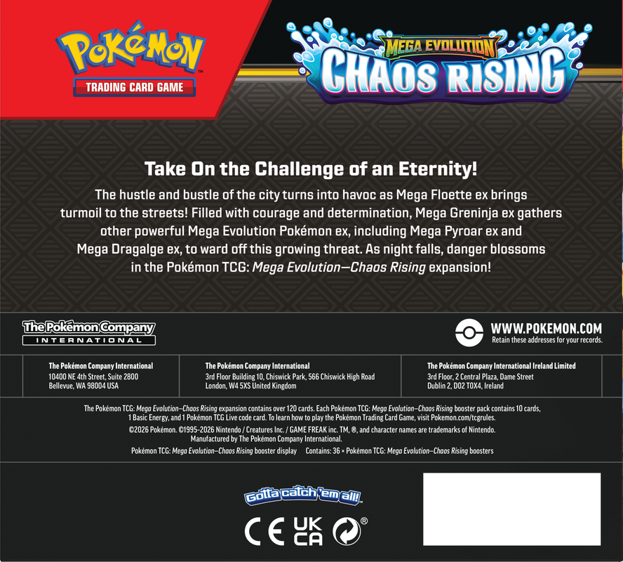 Pokemon TCG Chaos Rising Booster Box Display (EN)